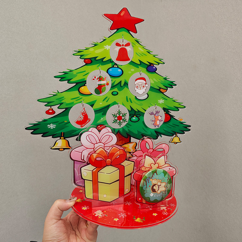 Acrylic Christmas Tree Standee Custom Anime Star Peripheral Desktop Card Stand Christmas Element Acrylic Sheet