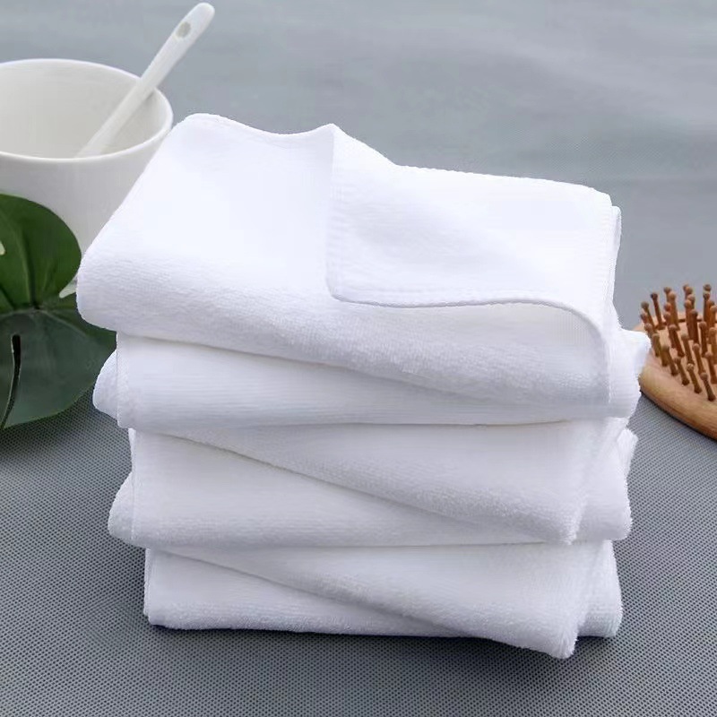 Catering Hotel Hotel towel 25 lock fiber white towel small square towel disposable square towel wholesale
