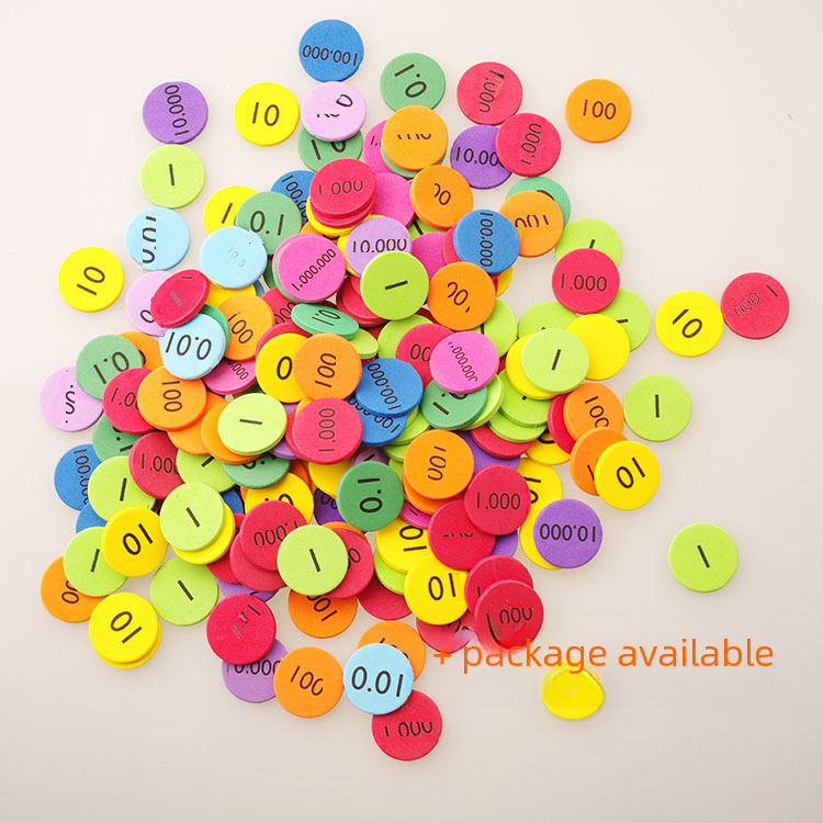 Color foam EVA digital wafer children's educational toys teaching aids early education color cognitive game matching chips