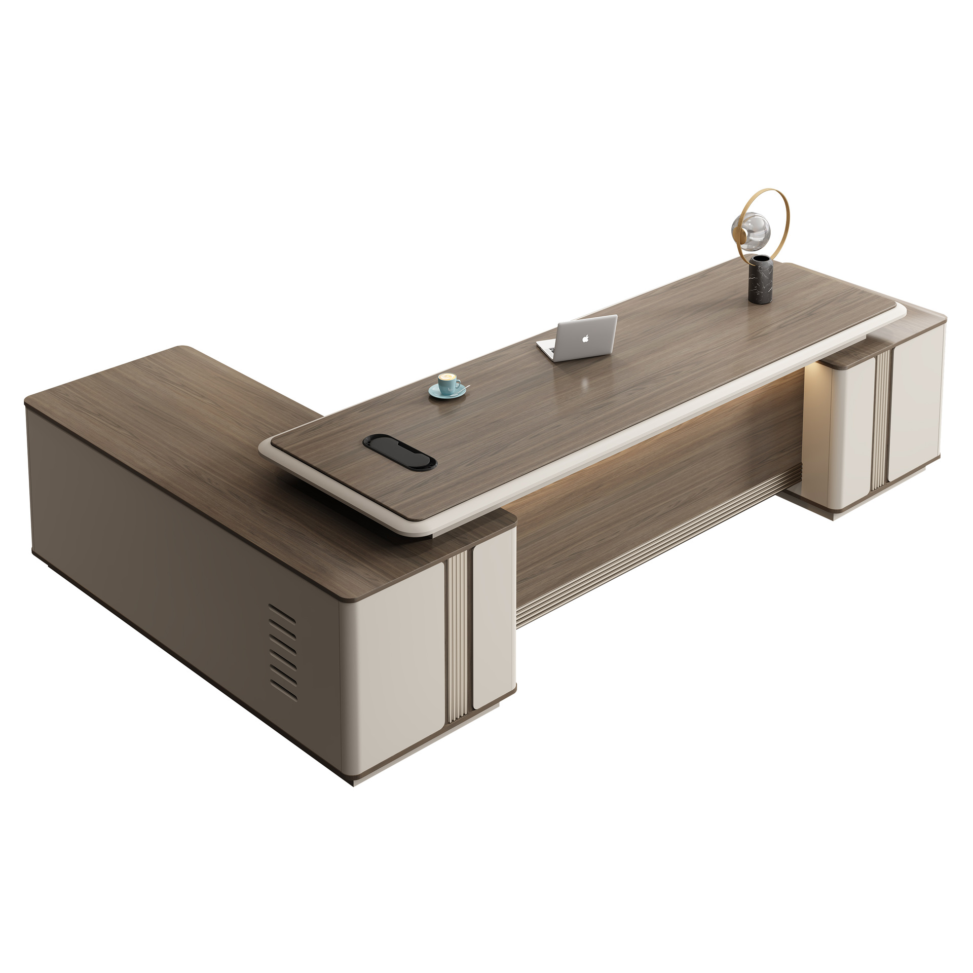 High-end boss office desk and chair combination chairman president supervisor manager table baking varnish office furniture