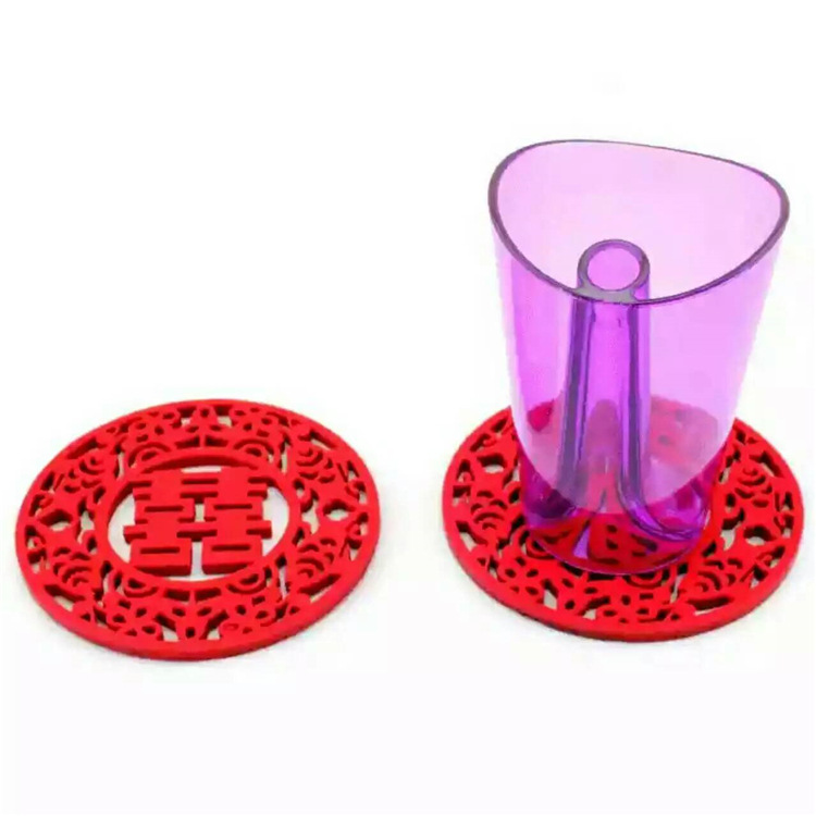 Amazon Felt Placemat Christmas Table Flag Halloween Coaster Snowflake Pendant Heat-Proof Absorbent Coaster Thickened