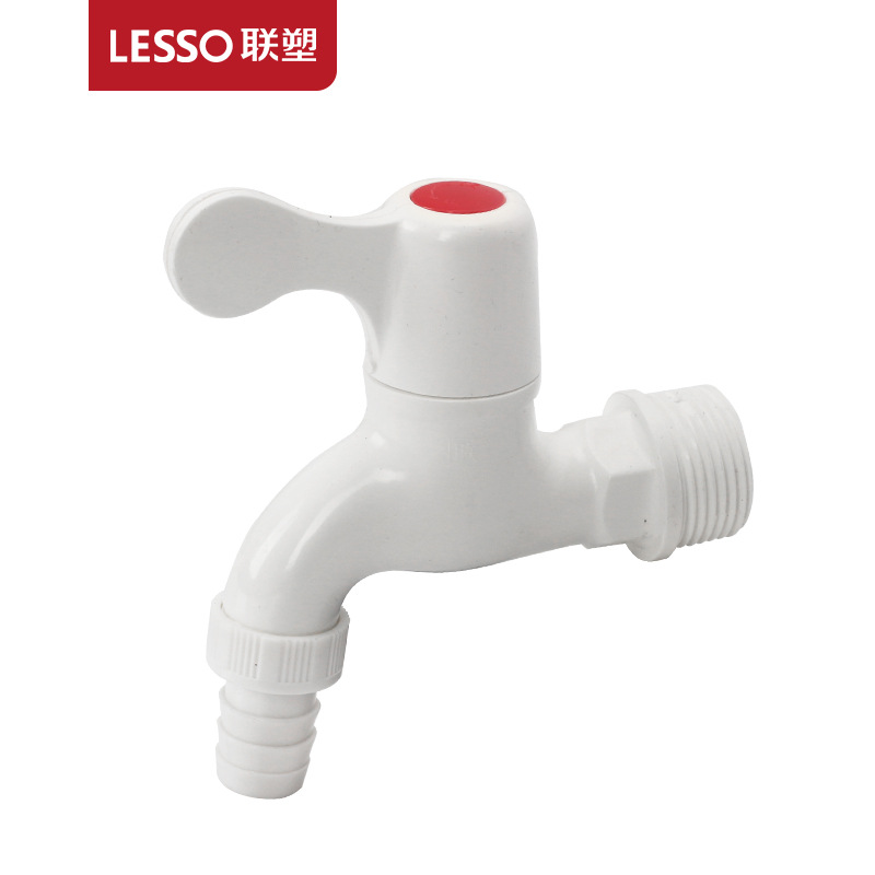 Liansu plastic faucet washing machine special plastic faucet 4 points 6 points DN15 single cold PVC nozzle wholesale