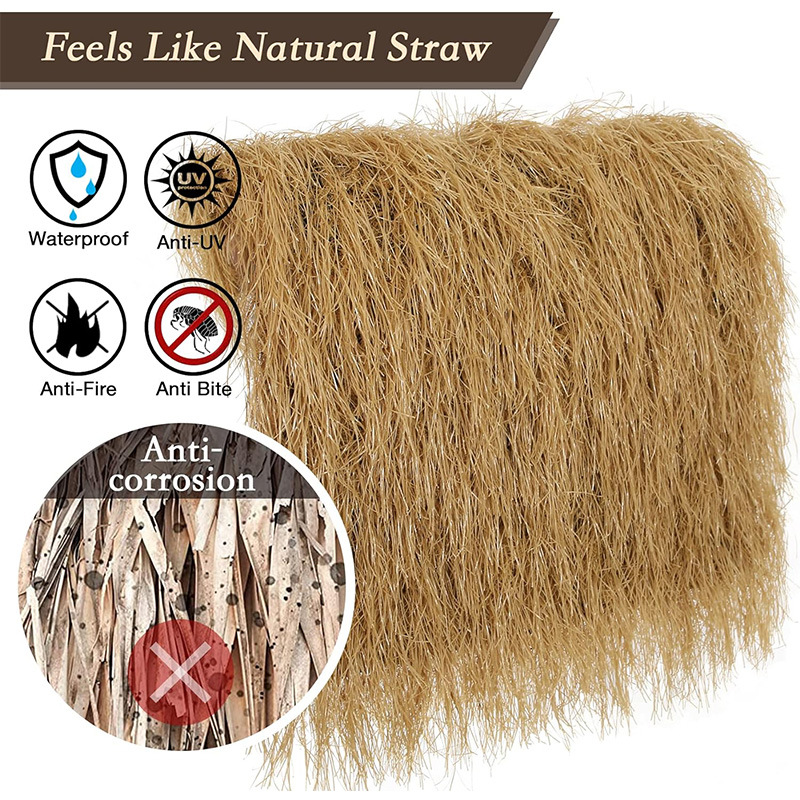Carpet-type simulation thatched grass homestay farmhouse rural flat roof scenic spot outdoor decoration sunscreen fake straw outfit