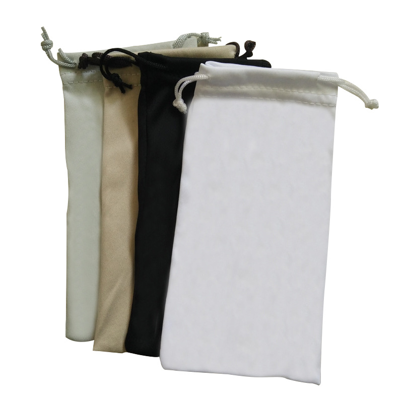 Factory Ready-Made Direct Sales Can Be Processed in Various Sizes, Microfiber Glasses Bags, Drawstrings, Fashionable Drawstring Myopia Glasses Bags