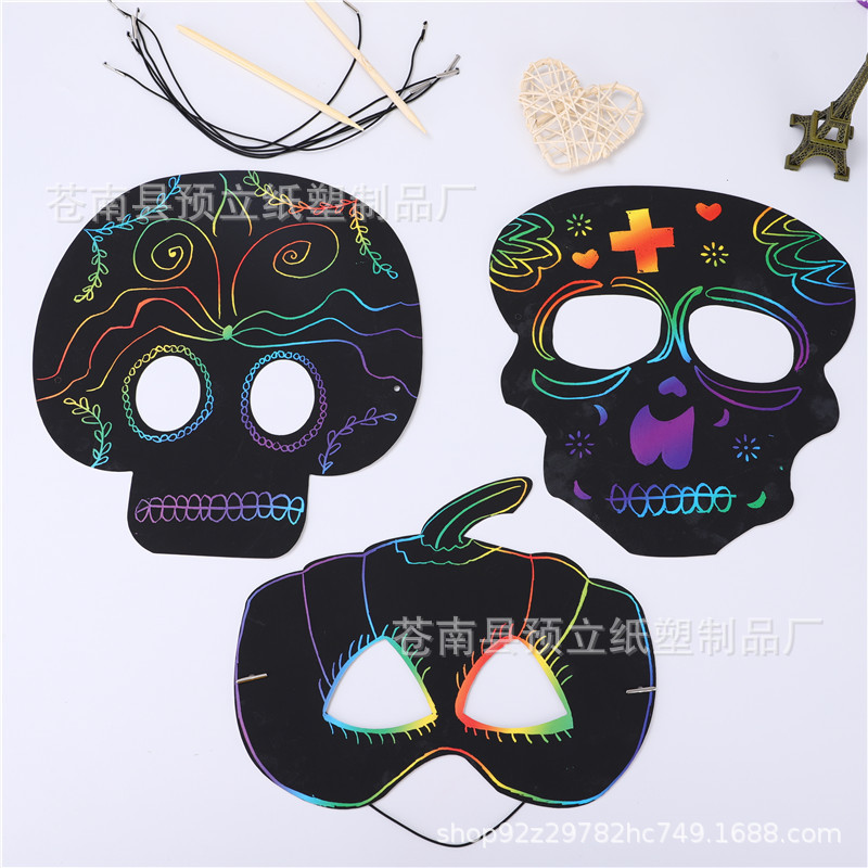 Scratch painting hip hop mask Halloween ball mask all kinds of animal cartoon mask as needed