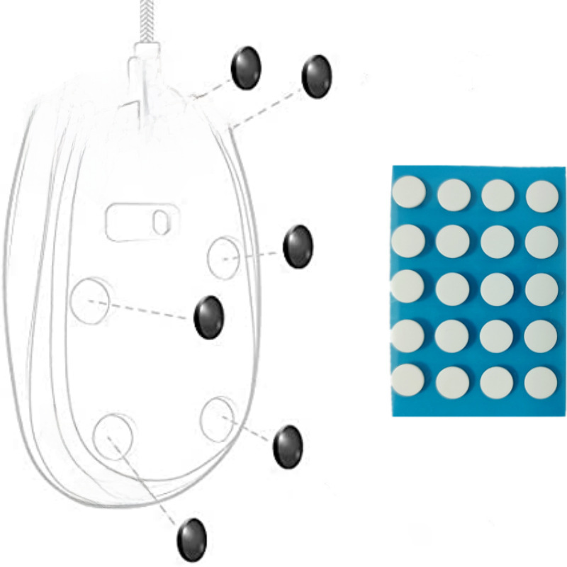 Ice Board Suitable for Logitech Sliding Stickers Gpw Mouse Curved Edge Foot Stickers Small Dot DIY Tiger Talisman Enhanced Version Anti-Slip Stickers