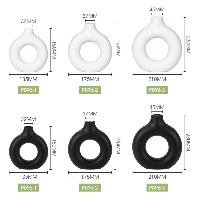 Ваза в форме пончика в скандинавском стиле для домашнего декора, цветочная композиция в гостиной