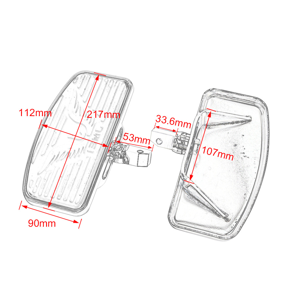 Motorcycle accessories modified front and rear large pedal rest pedal suitable for Honda VTX 1300/1800