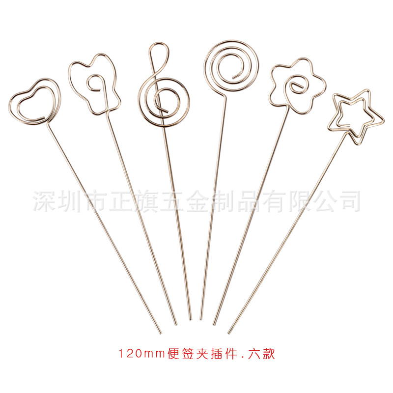 CNglam креативный проволочный зажим, цветочная форма, зажим для визиток, металлический цветочный зажим, зажим для заметок, кросс-бордер, в наличии