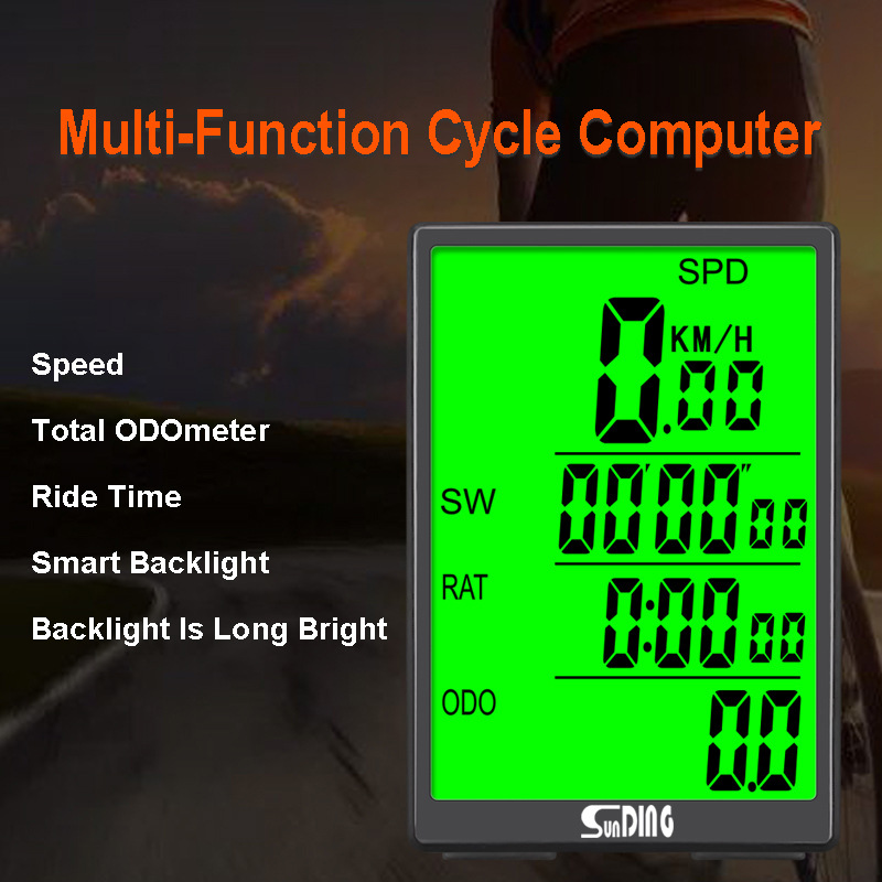 Велокомпьютер SD-590 Shundong, беспроводной одометр, подсветка, спидометр, английский