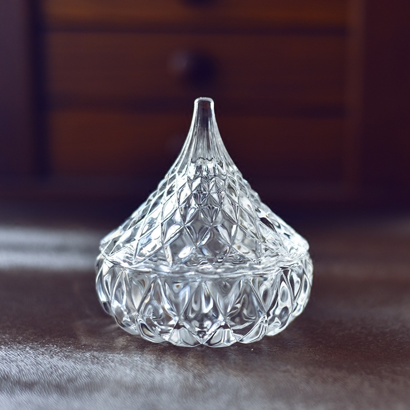 Рекомендуемая интернет-знаменитостью стеклянная сахарница с крышкой в форме капли, декор для ювелирных изделий