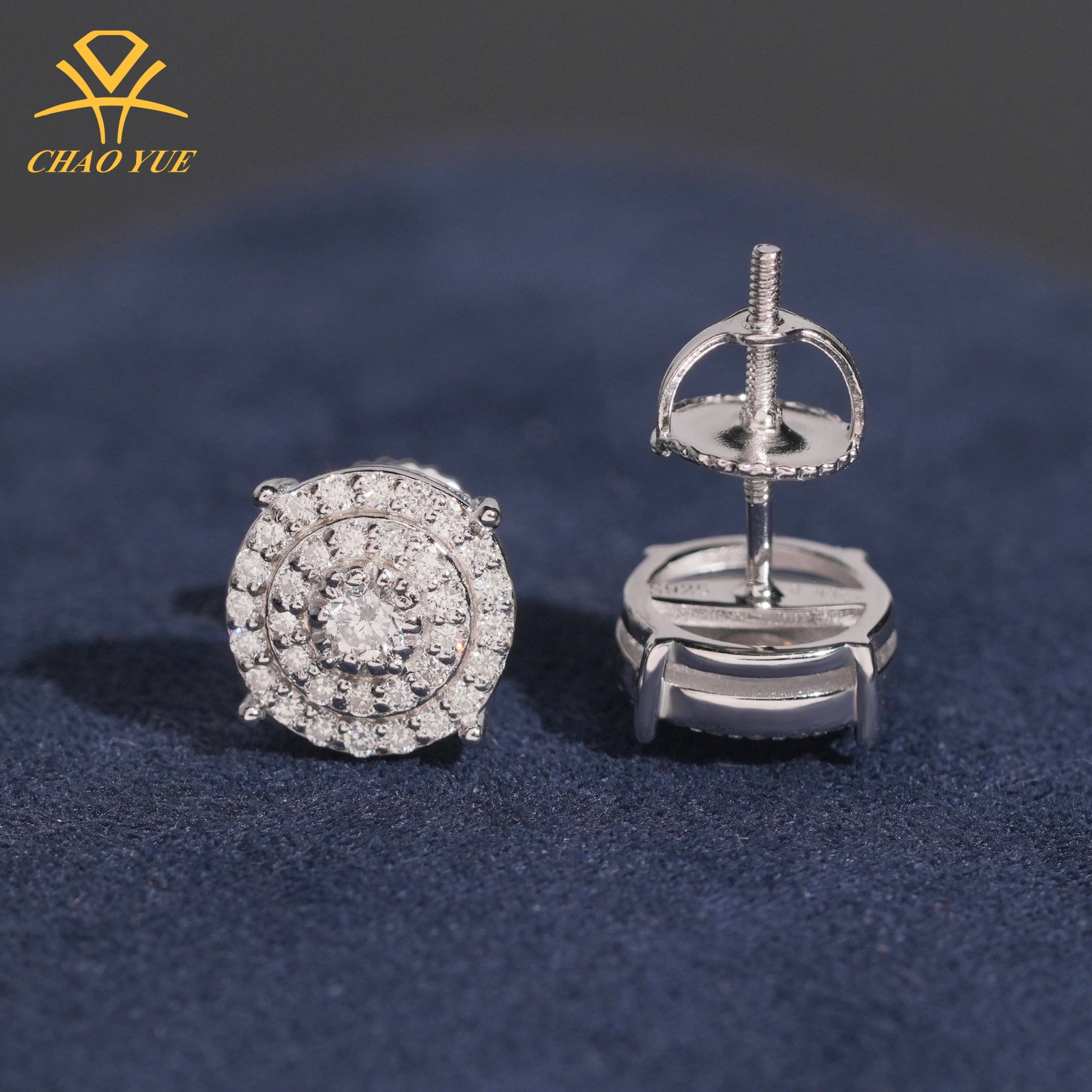 Новые серьги 8 мм круглые из S925 серебра с инкрустированными лабораторно выращенными алмазами, стиль хип-хоп для мужчин и женщин