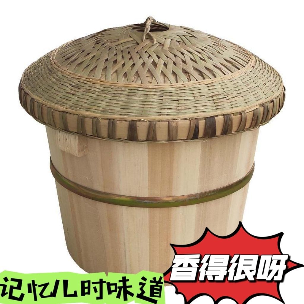 Деревянная паровая корзина для домашнего и коммерческого использования, сделанная из ароматного кедрового дерева, включает паровую решетку и дуршлаг