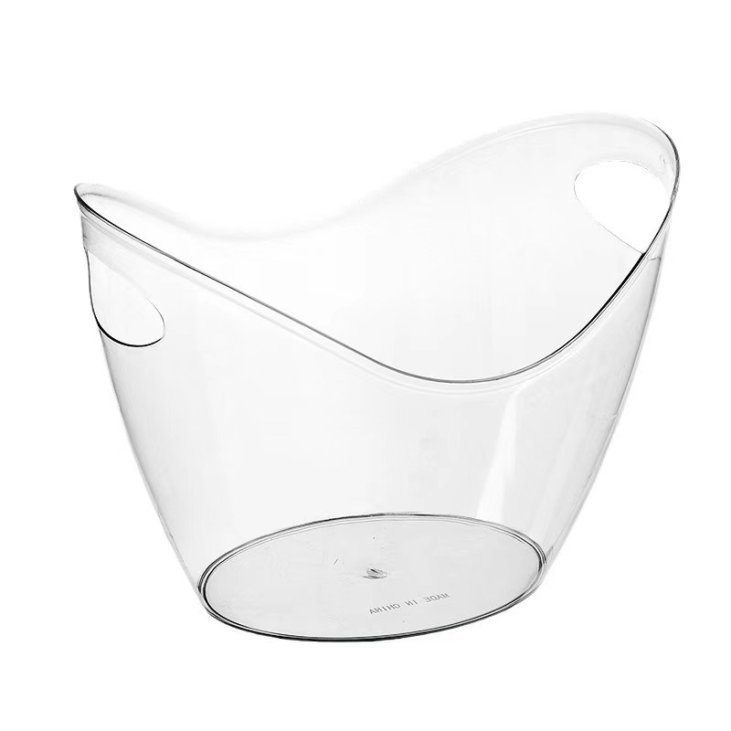Internet Celebrity Large Capacity Transparent Ice Bucket High Beauty Value Ice Bucket Household Champagne Red Wine Outdoor Picnic Fruit Storage Basket