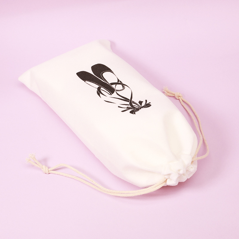 [Double drawstring] dance shoes storage bag drawstring velvet bag gift bag creative shoes logo advertising 13x27