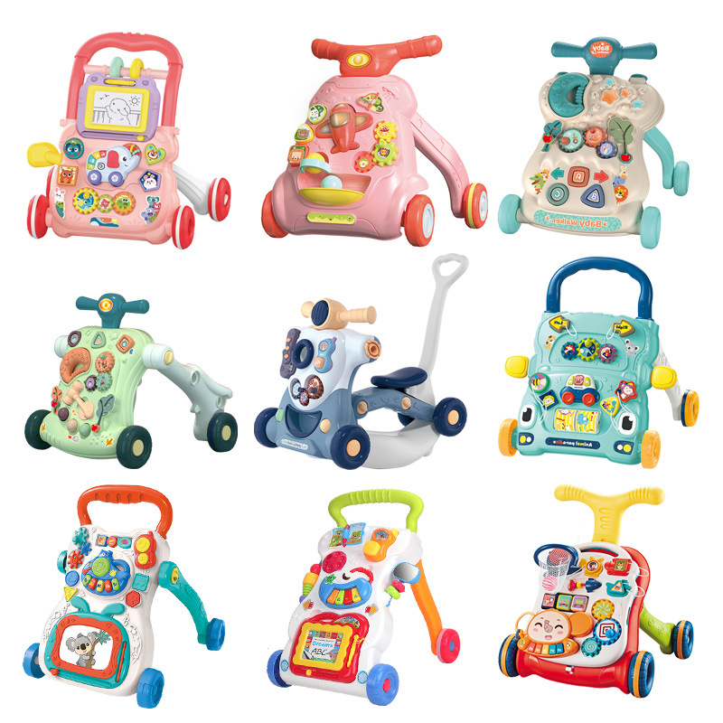 Infant Walker toy multi-function scooter sneak car walking trolley early education puzzle wholesale
