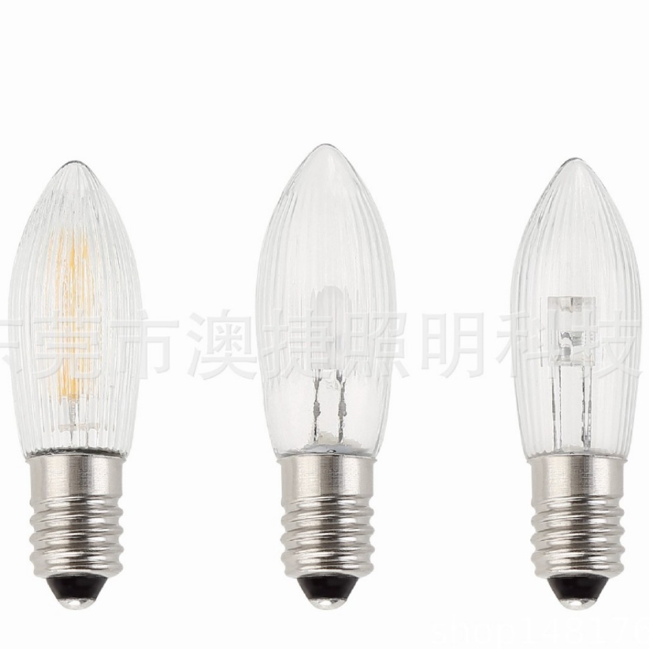 Factory Direct Sales Christmas Light Bulb Series: E10 C6 Pattern (Live Shape) Light Bulb