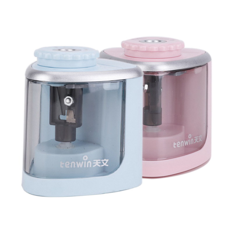 Tenwin Electric Pencil Sharpener Cross-Border English Primary School Student Semi-Automatic Pencil Sharpener Tw8005