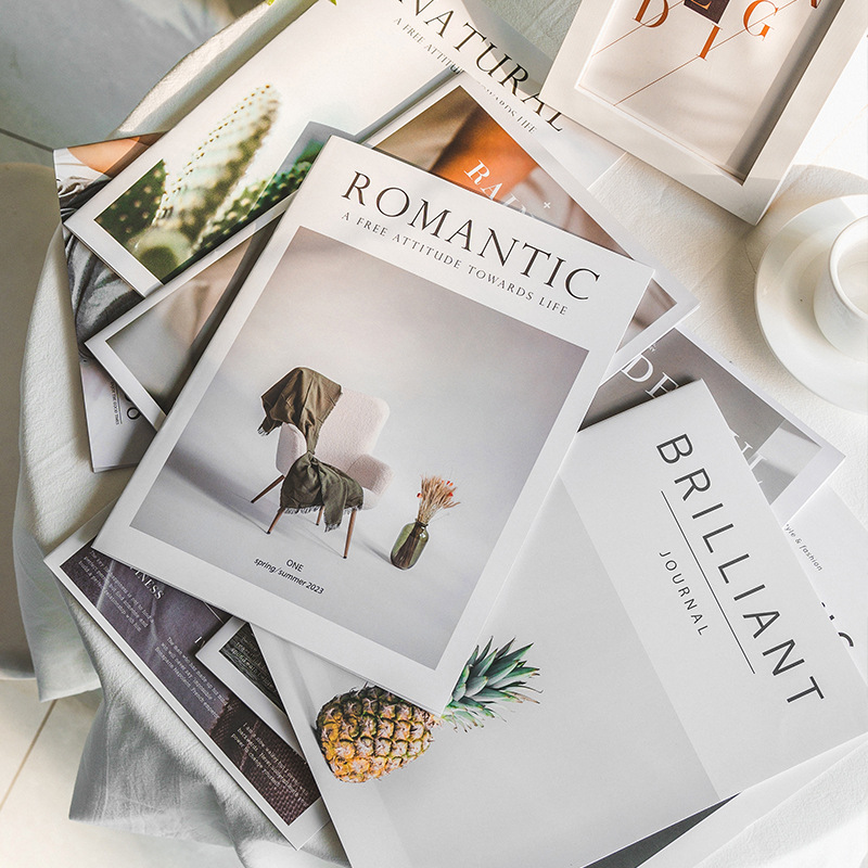 ins style simple English magazine shooting background live photo props Street shooting model house homestay decoration ornaments