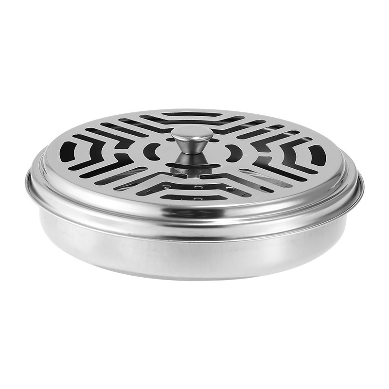 Stainless Steel Mosquito Incense Box Large Mosquito Incense Rack Stainless Steel Mosquito Incense Plate with Cover Mosquito Incense Plate Nail Teeth Mosquito Incense Tray