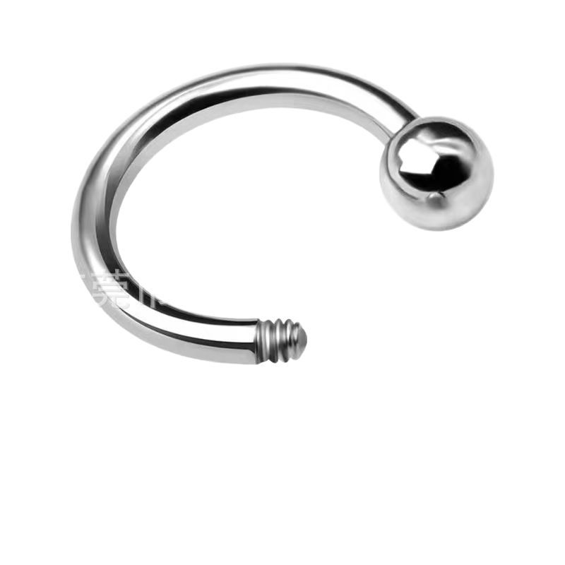 Cross-border e-commerce basic C- shaped horseshoe ring nose ring external thread lip ring earrings human body piercing jewelry