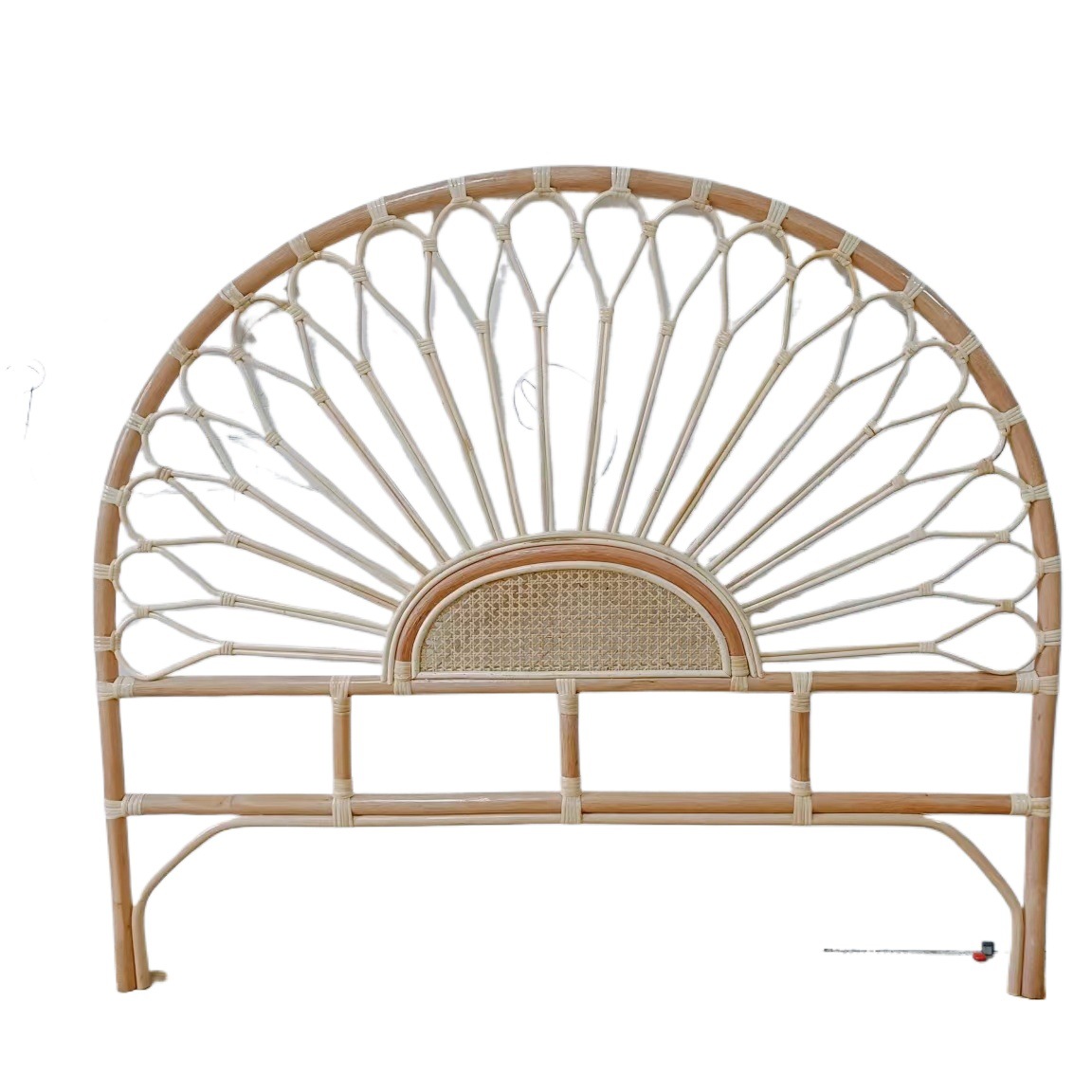 Scandinavian Rattan Bed Art Rattan Woven Bed Double Bed Hotel Homestay Headboard Bed Screen Creative Ins Princess Bed