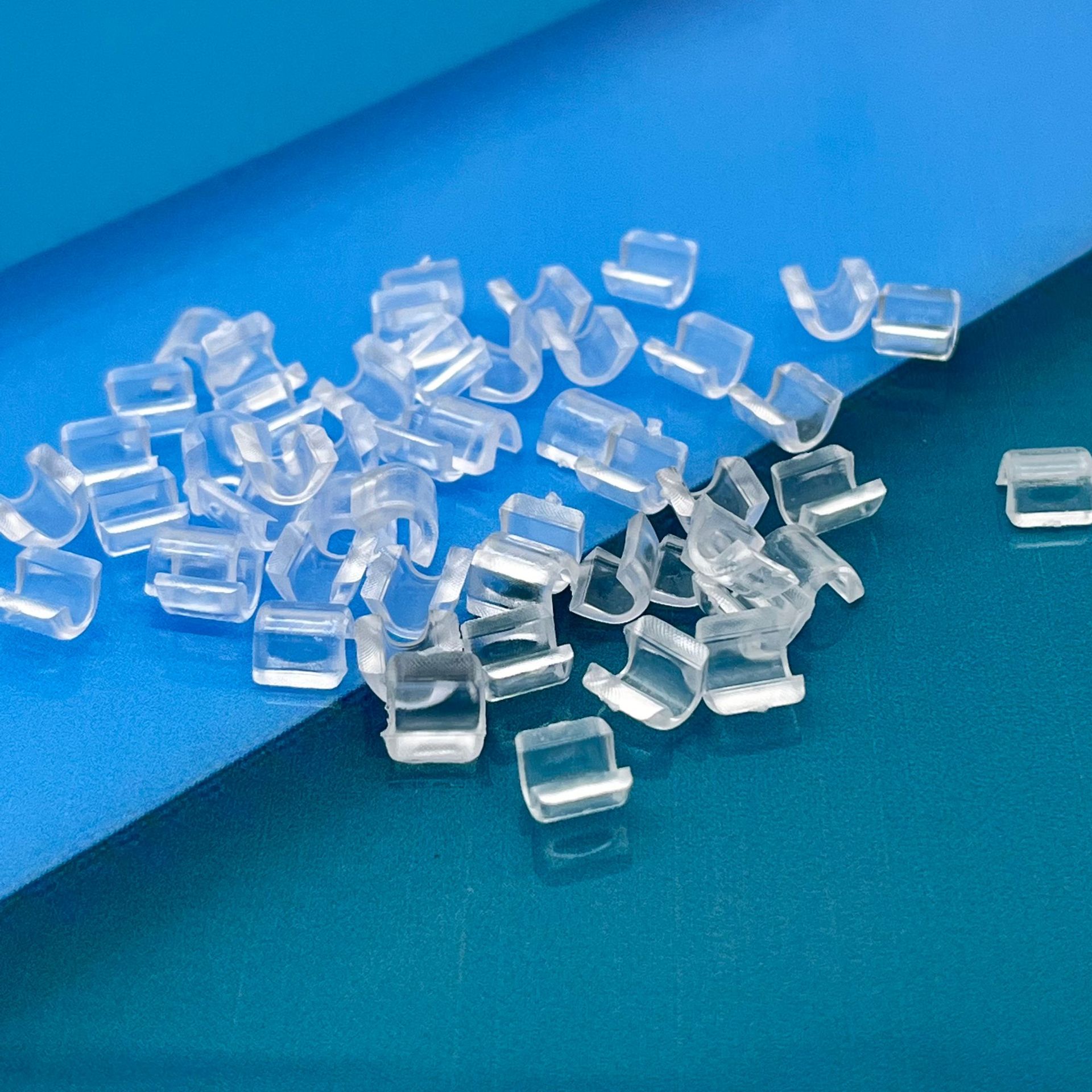 Factory Direct jewelry accessories children's Rubber Band fixed buckle semicircle transparent back buckle DIY rubber band buckle plastic buckle