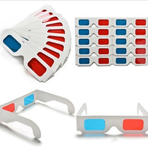 Spot 3D glasses paper red and blue glasses 3D stereo glasses disposable paper 3D glasses