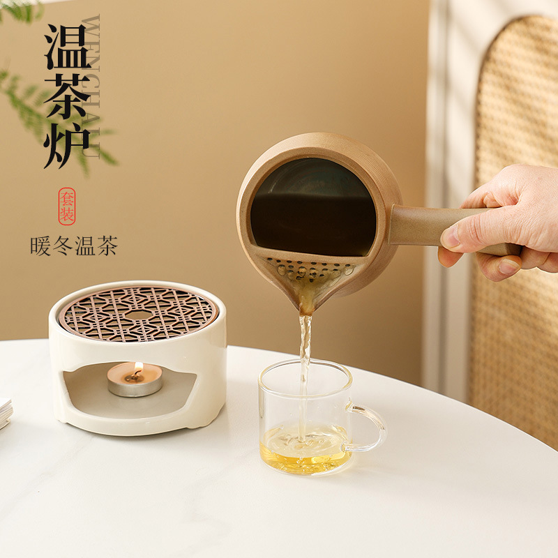 Грубая керамическая чайник для кипячения в японском стиле, ручная работа, винтажный, теплый, для домашнего использования, сохранение здоровья, катушка