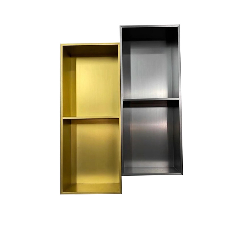 Household Stainless Steel Bathroom Niches Hotel Embedded Bathroom Wall Cabinet Narrow Side Seamless Wall Type Metal Cabinet