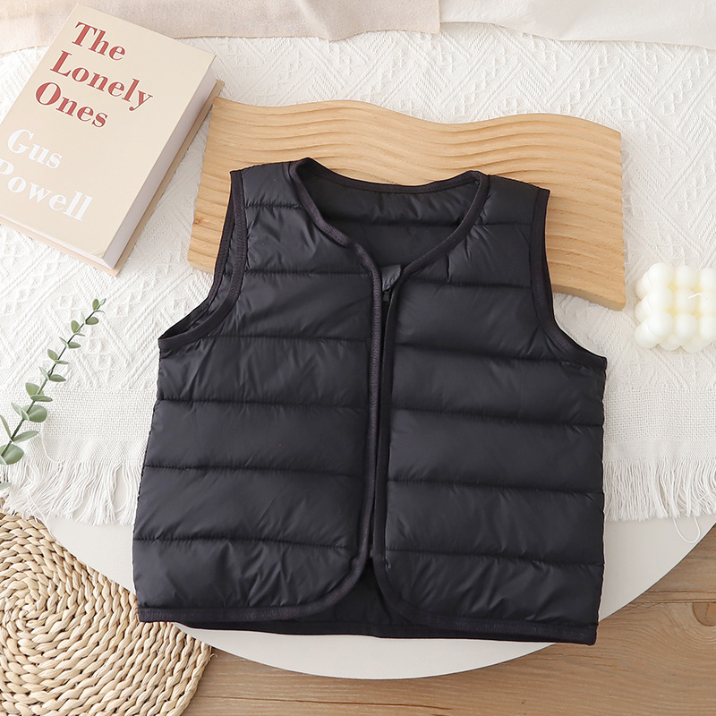 Children's Warm and Lightweight down Vest Vest for Men and Women, Small and Medium-Sized Kidsren's Vest Liner Vest, Girls' Winter Clothing New Style