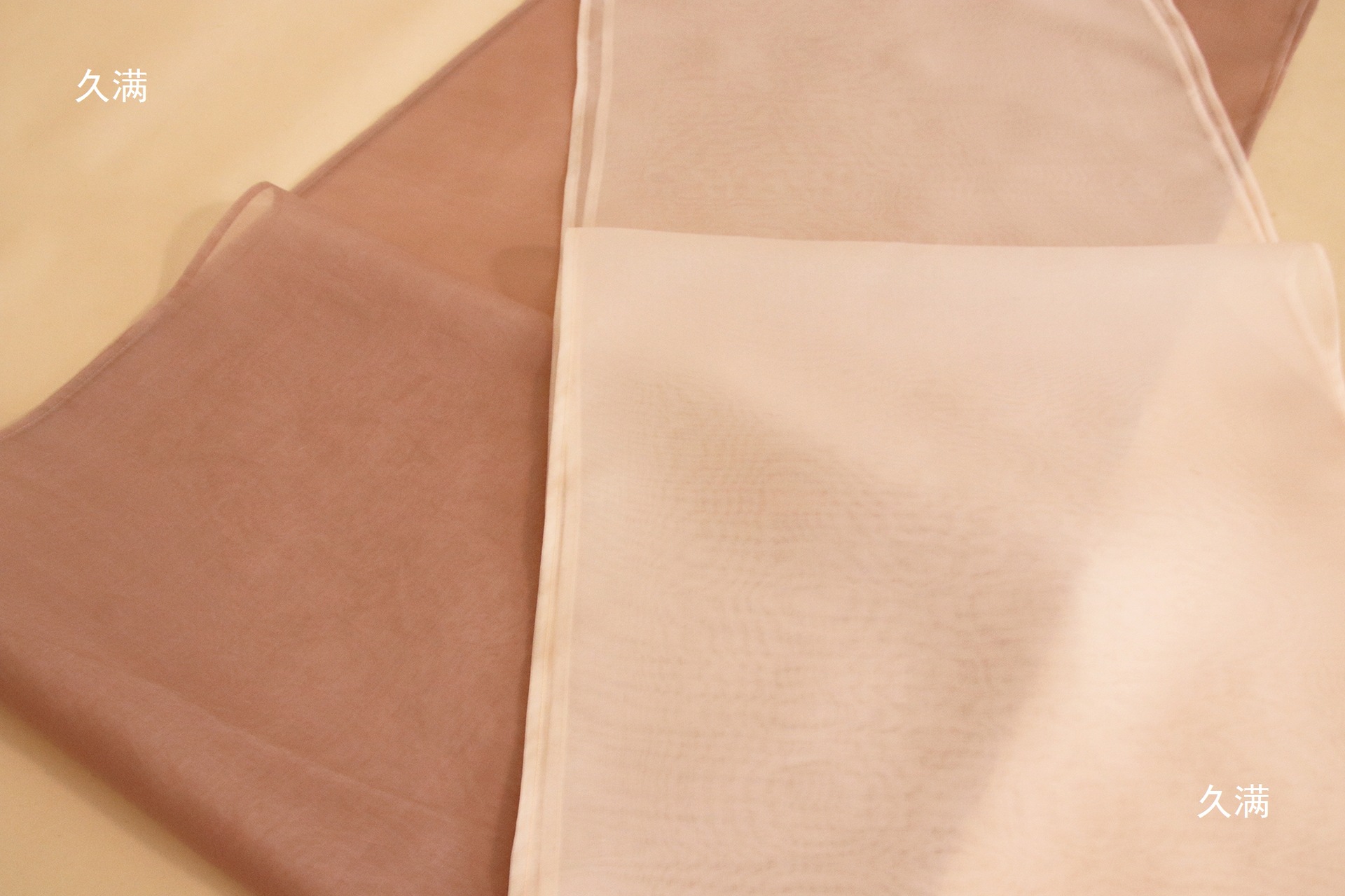 Silk Organza Finished Shawl with Ribbon, Tang-Style Hanfu Chest-Length Accessory in Stock