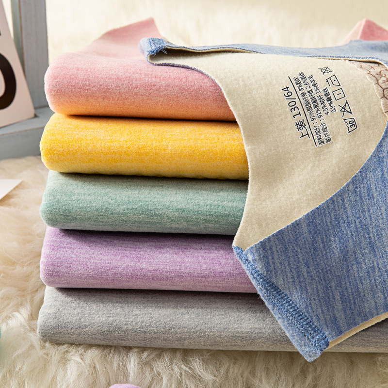 Autumn and Winter Children's Ab Patch Fleece-Lined Thickened Warm Short-Sleeved Vest, Belly Protection, Double-Sided Fleece Seamless Vest