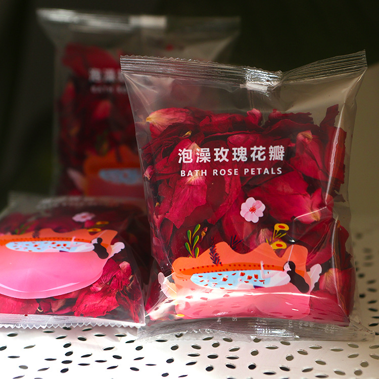 Wholesale Yunnan rose dried petals bath foot bath hot spring milk bubble bath real petals 10g package convenient