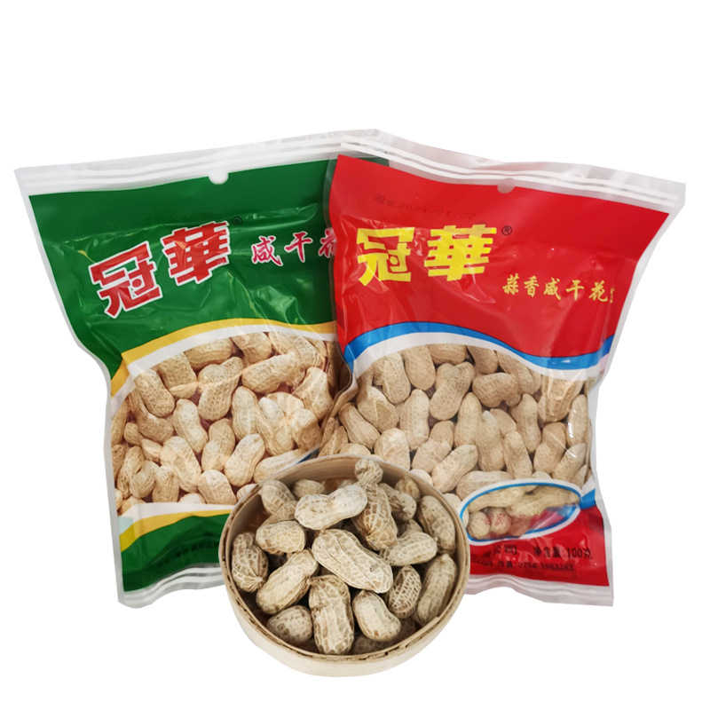 Guanhua garlic peanut 100g salted dried peanut crispy shelled peanut wine peanut snack wholesale