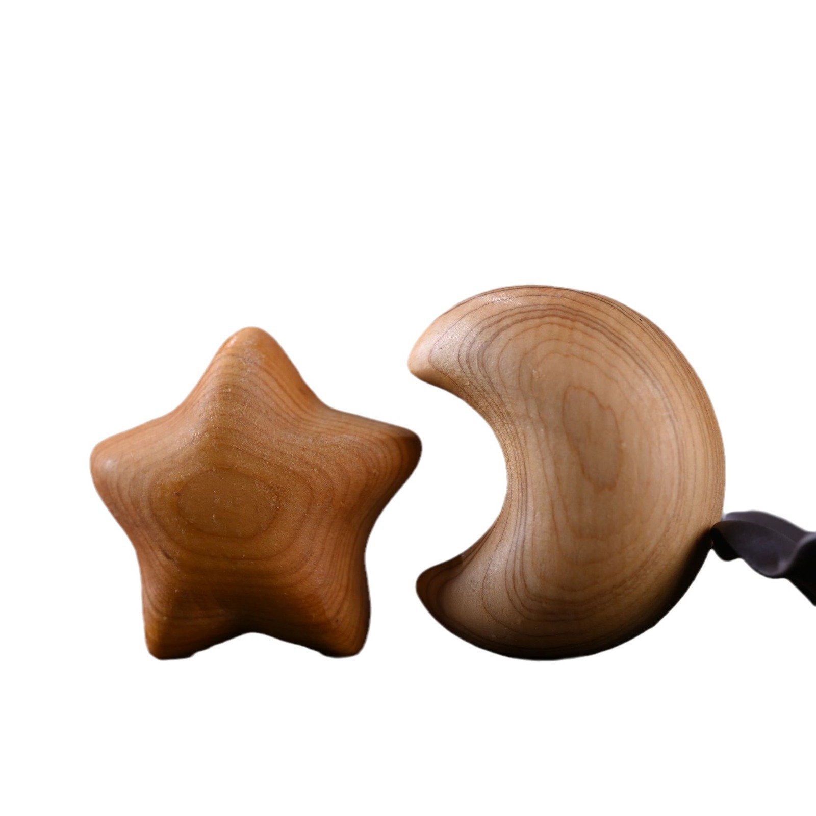 Thuja Smiley Star Small Moon Clouds DIY Bracelet Fashion Accessories Solid Wood Carving Creative Small Ornaments