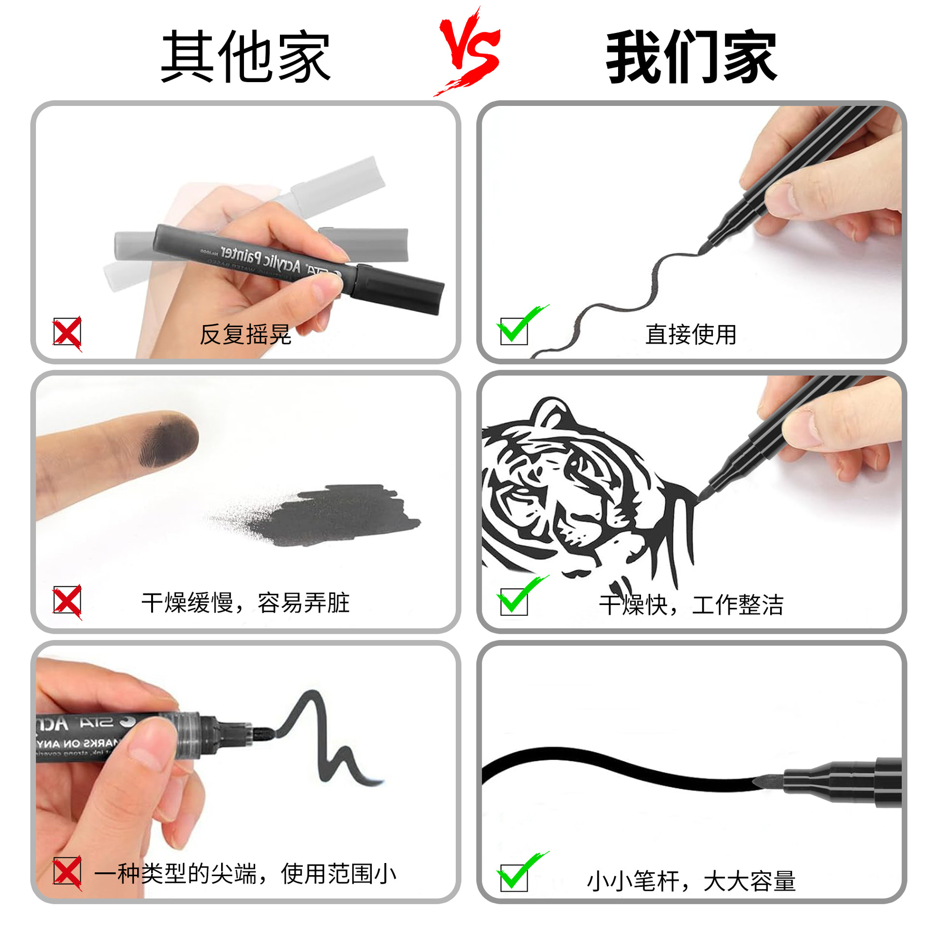 small size Mini Kids Painting Brush Graffiti Pen Watercolor Pen Water Marker Pen Art Marker Pen for Students suit