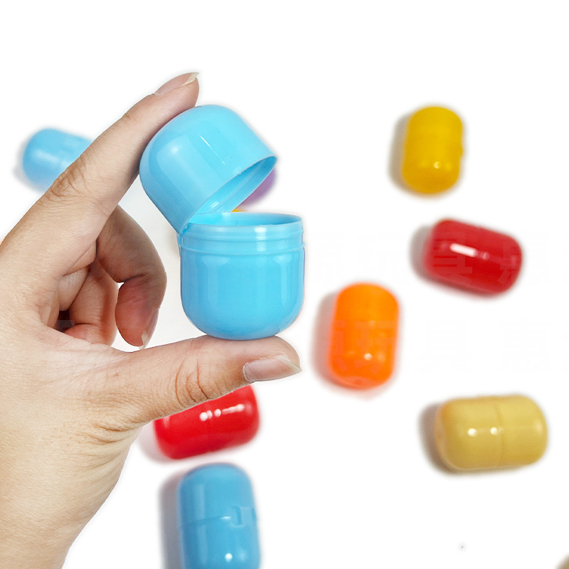 New Capsule Gashapon Connected 32*47mm Plastic Ball Children's Gashapon Game Console Toy Blind Box Egg Shell Wholesale