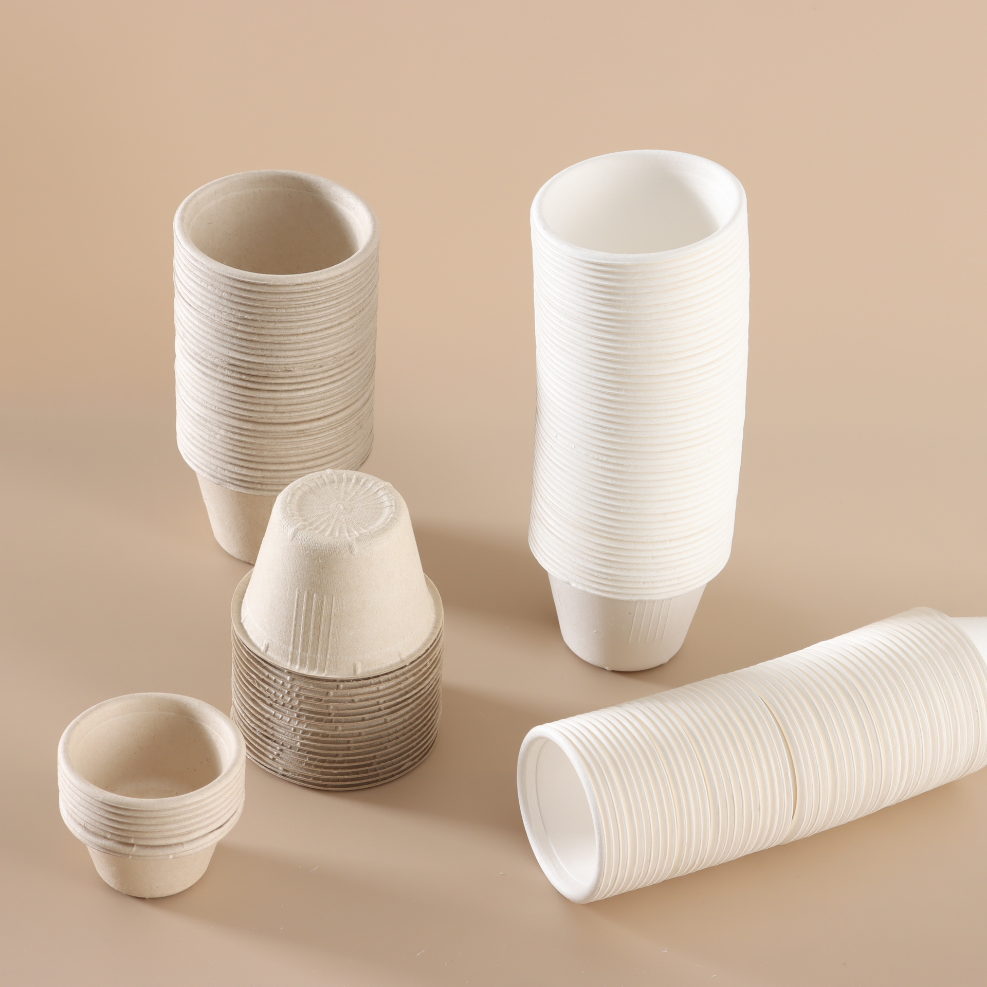 Biodegradable Pulp Tasting Cup 2 oz Sugarcane Bagasse Sauce Cup 4 oz Ice Cream Cup Disposable Sauce Box