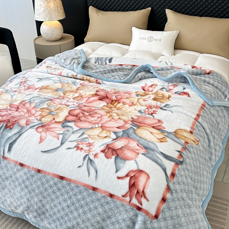 Class a Raschel Blanket Quilt Thickeneded Winter Coral Velvet Flannel Office Blanket Sofa Bedding