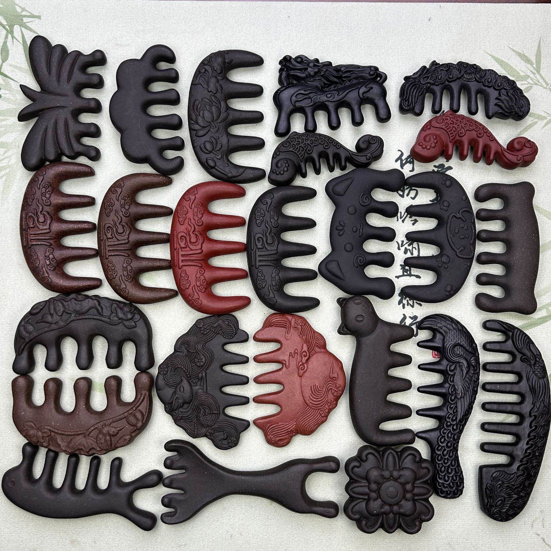 Эфирное натуральное травяное ручное благовоние массажный гребень для волос натуральный гребень для благовоний гребень китайской медицины оптовая продажа