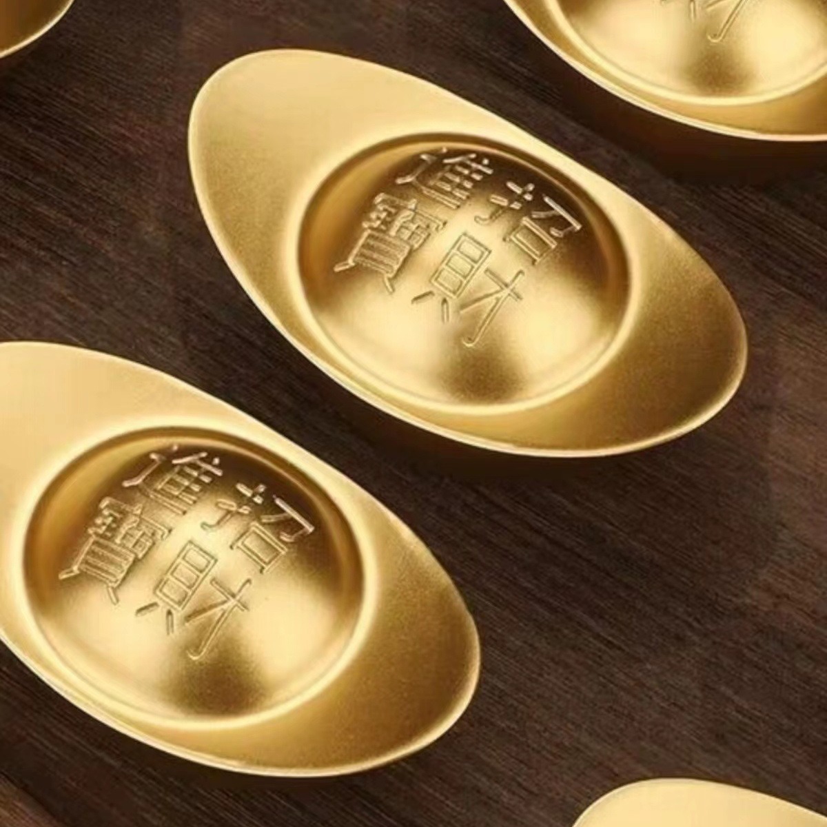 Copper Alloy Solid Ingot Copper Ornaments to Attract Wealth and Large Gold Ingot Prosperous Ornaments Home Decoration Crafts