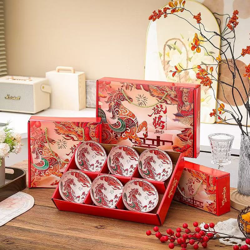 Набор посуды с миской и палочками для еды, керамика, практическое использование, подарочные коробки для открытия бизнеса