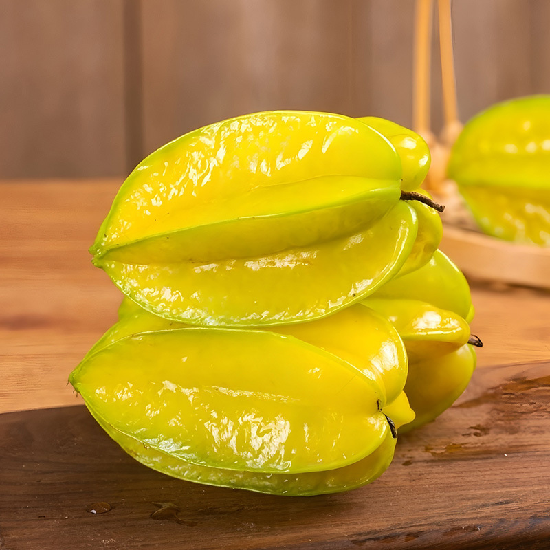 Zhangzhou Sweet Carambola Whole Box Wholesale Five-Pointed Star Fruit Type Juicy Sweet Residue-Free Fruit Fresh Fruit Source Dropshipping