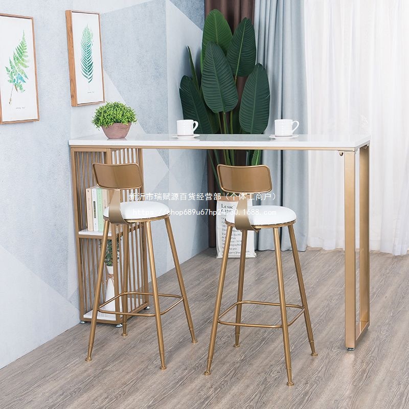 Nordic Style Bar Table Marble Household Partition Simple Modern Long Slate Table Bar Table Wall High Table