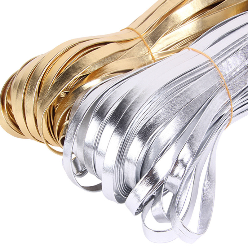 PU leather golden silver bright leather bag edge strip rolling edge strip pillow bag leather strip manufacturer finished on February 14