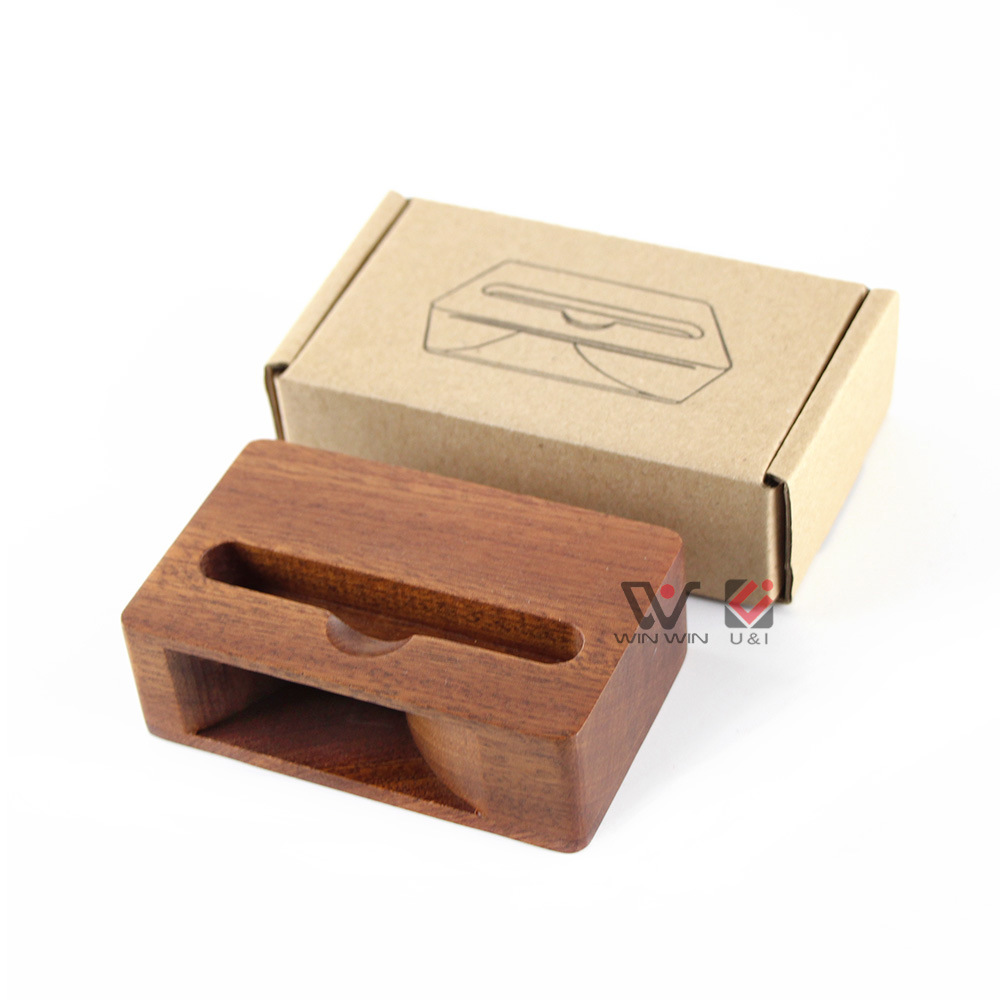 Factory direct Rosewood mobile phone loudspeaker base bracket desktop decoration speaker physical sound