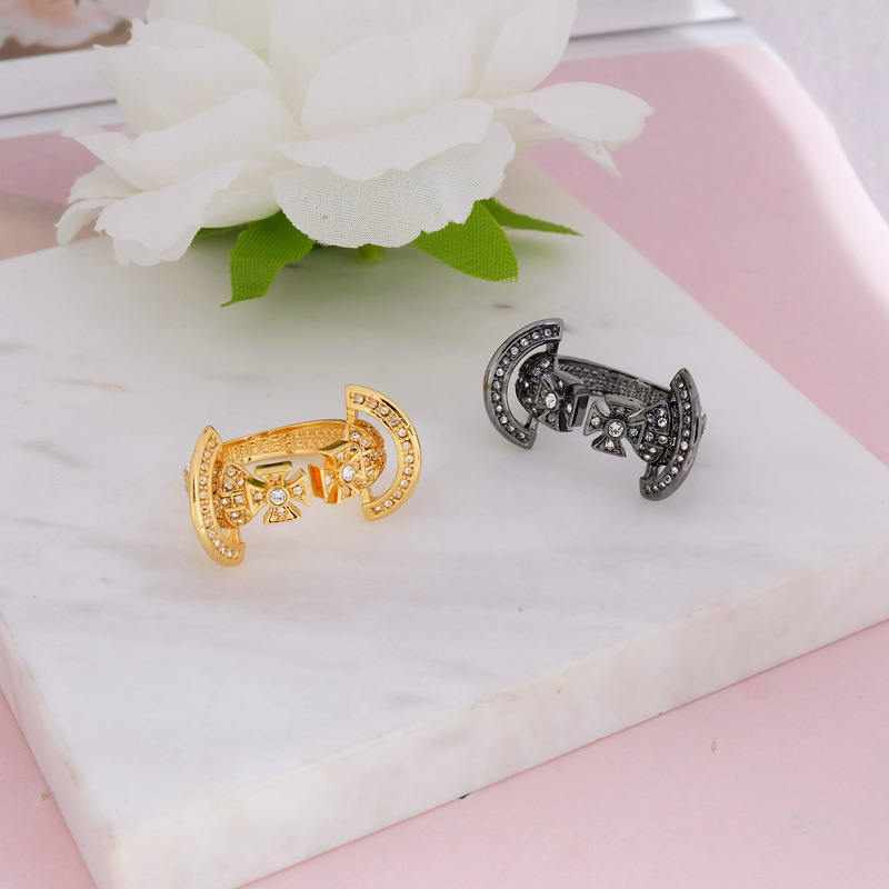 Кольцо с полным бриллиантом в виде планеты Эмпресс Сатурн, трехмерное симметричное, для женщин, легкая роскошь, нишевое высококачественное ощущение