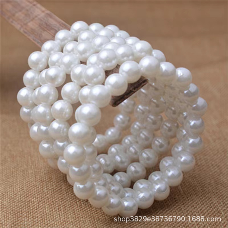 Beaded bracelet imitation pearl bracelet 8MM beads bracelet stall small goods wholesale elastic bracelet diy bracelet for women