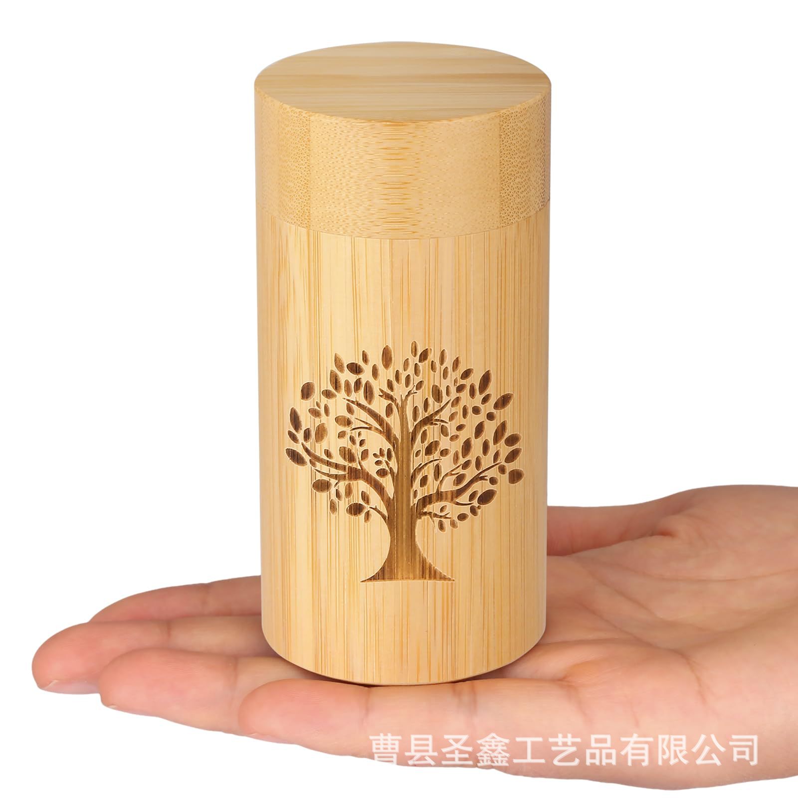 Бамбуковая урна для маленьких домашних животных, похоронная коробка, гроб с деревом жизни, коробка для сбора волос, мемориальная коробка, коробка для кремации